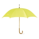 Parapluie en polyester 190T avec manche en bois Ø104 Basic Manual couleur jaune troisième vue