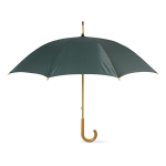 Parapluie en polyester 190T avec manche en bois Ø104 Basic Manual couleur vert troisième vue