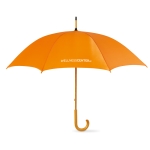 Parapluie en polyester 190T avec manche en bois Ø104 Basic Manual couleur orange vue principale