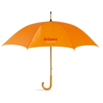 Parapluie en polyester 190T avec manche en bois Ø104 Basic Manual couleur orange deuxième vue principale