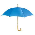 Parapluie en polyester 190T avec manche en bois Ø104 Basic Manual couleur bleu roi