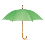 Parapluie en polyester 190T avec manche en bois Ø104 Basic Manual couleur vert lime