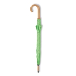 Parapluie en polyester 190T avec manche en bois Ø104 Basic Manual couleur vert lime troisième vue