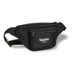 Sac banane en polyester 600D avec poche pour cartes Basic Wear couleur noir vue principale