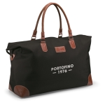 Grands sacs de voyage personnalisés en microfibre Weekend Trip couleur noir vue principale