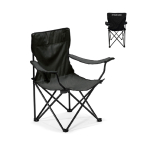 Chaise de camping ou de plage personnalisée en polyester Waterfront couleur bleu vue avec zone d'impression