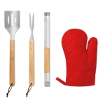 Tablier de barbecue avec ustensiles et manique Chef couleur noir troisième vue