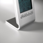 Station météorologique publicitaire avec écran bleu LCD Clearsky couleur argenté quatrième vue