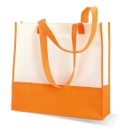 Sac en non-tissé blanc avec poignées et détails colorés 80 g/m2 Vibe couleur orange