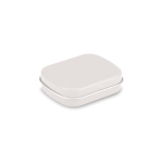 Boîte de 28 grammes de bonbons mentholés personnalisés MintBox couleur blanc