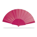 Éventail publicitaire pas cher imprimé dans de jolies couleurs Colors couleur fuchsia