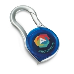 Mètre ruban personnalisé avec mousqueton de 2m MeterClip couleur bleu transparent vue principale