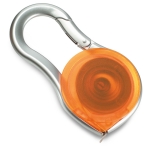 Mètre ruban personnalisé avec mousqueton de 2m MeterClip couleur orange transparent
