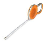 Mètre ruban personnalisé avec mousqueton de 2m MeterClip couleur orange transparent deuxième vue