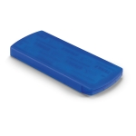 Boîte en plastique contenant 5 pansements petit format BandAid couleur bleu transparent