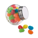 Bonbons publicitaires colorés dans un bocal en verre ChocolateStore couleur multicolore