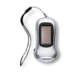 Lampe de poche publicitaire à chargement solaire avec dynamo DynaSun couleur argenté mat cinquième vue