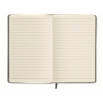 Carnet personnalisé pas cher en couleur A5 pages lignées couleur gris foncé quatrième vue
