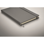 Carnet personnalisé pas cher en couleur A5 pages lignées couleur gris foncé quatrième vue photographique