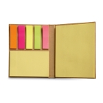 Bloc-notes personnalisé en carton recyclé avec autocollants EcoStick couleur beige deuxième vue