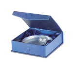 Trophée publicitaire avec détail globe terrestre Mundial couleur transparent deuxième vue