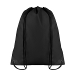 Sacs à dos à cordon personnalisés en polyester 190T Urban couleur noir