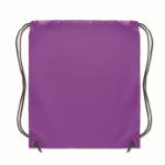 Sacs à dos à cordon personnalisés en polyester 190T Urban couleur violet troisième vue