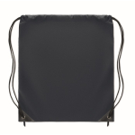 Sacs à dos à cordon personnalisés en polyester 190T Urban couleur bleu marine deuxième vue