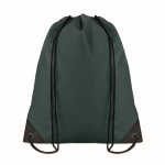 Sacs à dos à cordon personnalisés en polyester 190T Urban couleur vert foncé