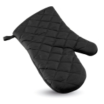 Gant de cuisine personnalisé bicolore en coton et caoutchouc Trend couleur noir