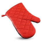 Gant de cuisine personnalisé bicolore en coton et caoutchouc Trend couleur rouge