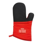 Gant de cuisine personnalisé bicolore en coton et caoutchouc Trend couleur rouge deuxième vue principale