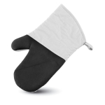 Gant de cuisine personnalisé bicolore en coton et caoutchouc Trend couleur blanc deuxième vue