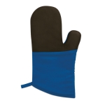 Gant de cuisine personnalisé bicolore en coton et caoutchouc Trend couleur bleu roi