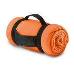 Couverture publicitaire en polaire à poignée en nylon 180 g/m² Colors couleur orange