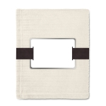 Couverture en polaire avec étiquette pour logo 240 g/m² Yellow Stone couleur beige deuxième vue