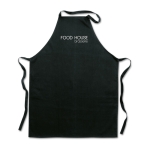 Tablier personnalisable pour entreprises en coton 180 g/m2 Chef couleur noir deuxième vue principale
