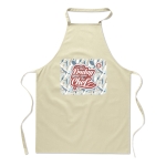 Tablier personnalisable pour entreprises en coton 180 g/m2 Chef couleur beige deuxième vue principale
