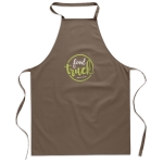 Tablier personnalisable pour entreprises en coton 180 g/m2 Chef couleur taupe troisième vue principale
