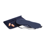 Set de voyage avec oreiller, masque et bouchons d'oreille First Class couleur bleu troisième vue