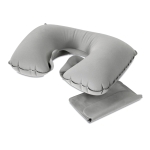 Oreiller de voyage gonflable personnalisé avec logo Basic Style couleur gris