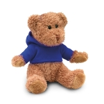Ours en peluche promotionnel avec sweat coloré Teddy couleur bleu