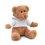 Ours en peluche promotionnel avec sweat coloré Teddy couleur blanc