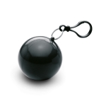 Poncho imperméable publicitaire plié dans une boule ronde Torrent couleur noir