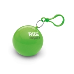 Poncho imperméable publicitaire plié dans une boule ronde Torrent couleur vert lime deuxième vue principale