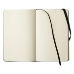 Carnets de poche recyclés personnalisés A6 pages unies EcoNote couleur noir deuxième vue