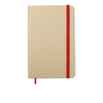 Carnets de poche recyclés personnalisés A6 pages unies EcoNote couleur rouge