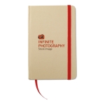 Carnets de poche recyclés personnalisés A6 pages unies EcoNote couleur rouge deuxième vue principale