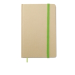 Carnets de poche recyclés personnalisés A6 pages unies EcoNote couleur vert lime