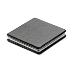 Miroir de poche publicitaire de forme carrée fermeture aimantée Square couleur noir